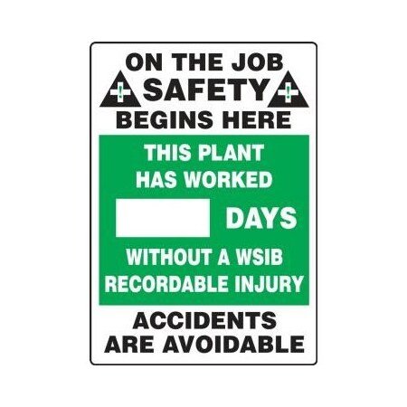 Accuform WRITEADAY SCOREBOARDS ON THE JOB MSR138PL MSR138PL